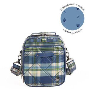 Lug Skeeter Bridge Convertible Crossbody Tempo Plaid Blue